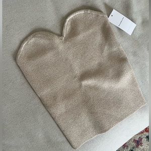 A&F knit strapless top (gold, xs)